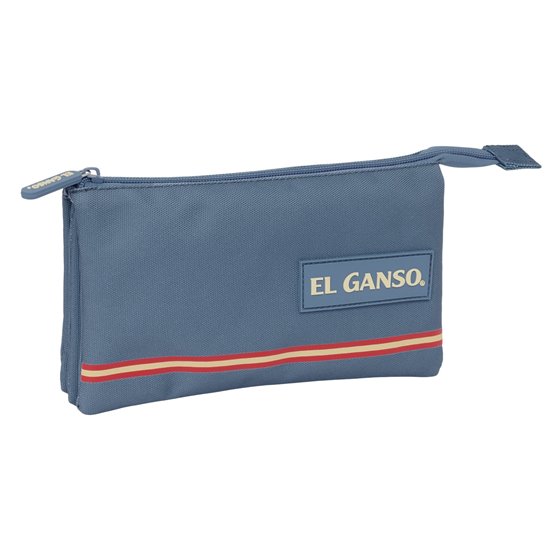 Portatodo Triple El Ganso Basics "Azul"22 x 12 x 3 cm.