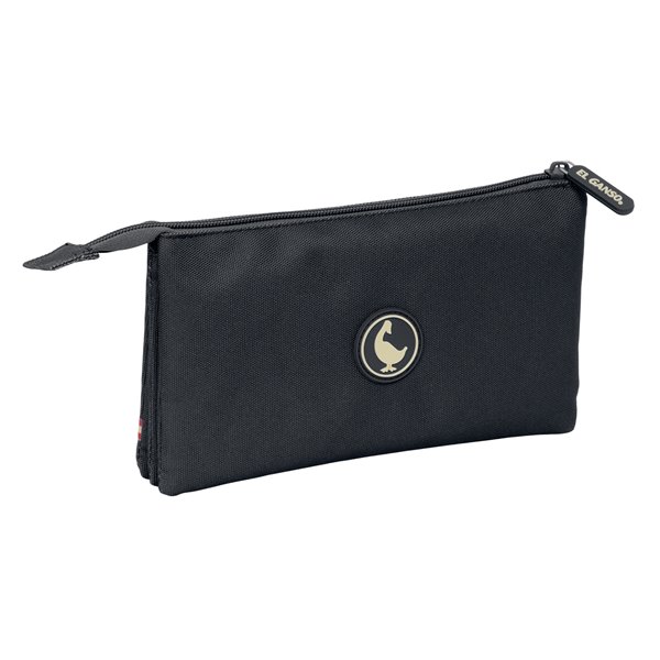 Portatodo Triple El Ganso Basics "Negro"22 x 12 x 3 cm.