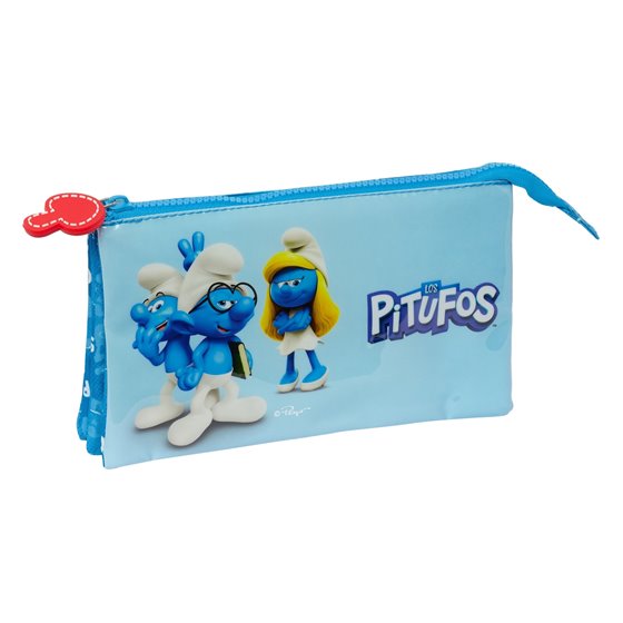 Portatodo Triple Los Pitufos22 x 12 x 3 cm.