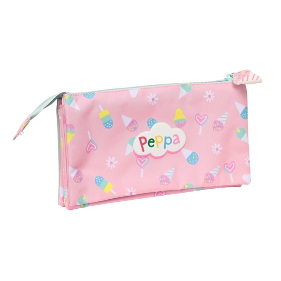 Portatodo Triple Peppa Pig "Ice Cream"22 x 12 x 3 cm.