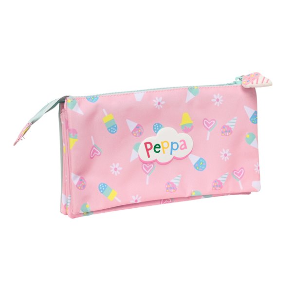Portatodo Triple Peppa Pig "Ice Cream"22 x 12 x 3 cm.