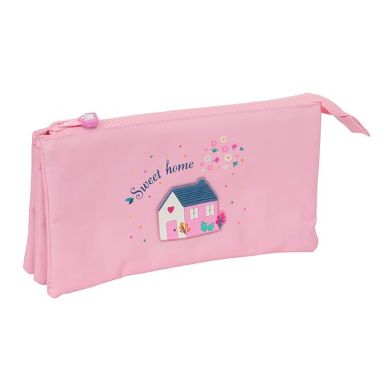 Portatodo Triple Reciclado Glowlab Kids "Sweet Home"22 x 12 x 3 cm.