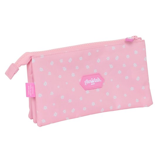 Portatodo Triple Reciclado Glowlab Kids "Sweet Home"22 x 12 x 3 cm.