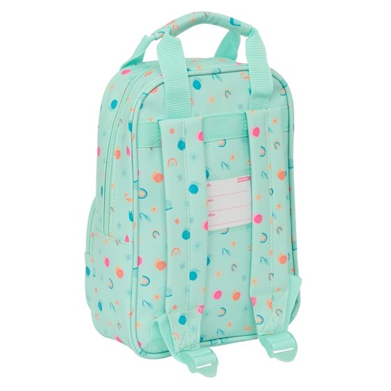 Mochila Infantil Con Asas Facil Limpieza Safta Preescolar "Caracol"20 x 28 x 8 cm.