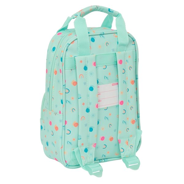 Mochila Infantil Con Asas Facil Limpieza Safta Preescolar "Caracol"20 x 28 x 8 cm.