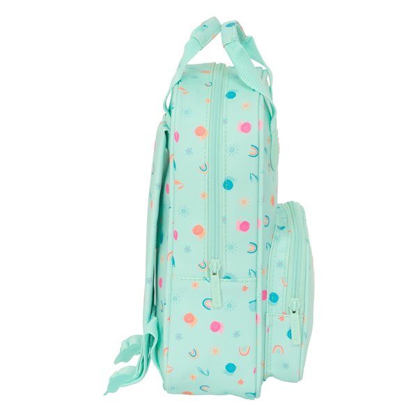Mochila Infantil Con Asas Facil Limpieza Safta Preescolar "Caracol"20 x 28 x 8 cm.