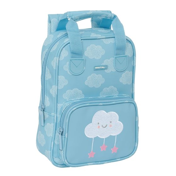 Mochila Infantil Con Asas Facil Limpieza Safta Preescolar "Nube"20 x 28 x 8 cm.