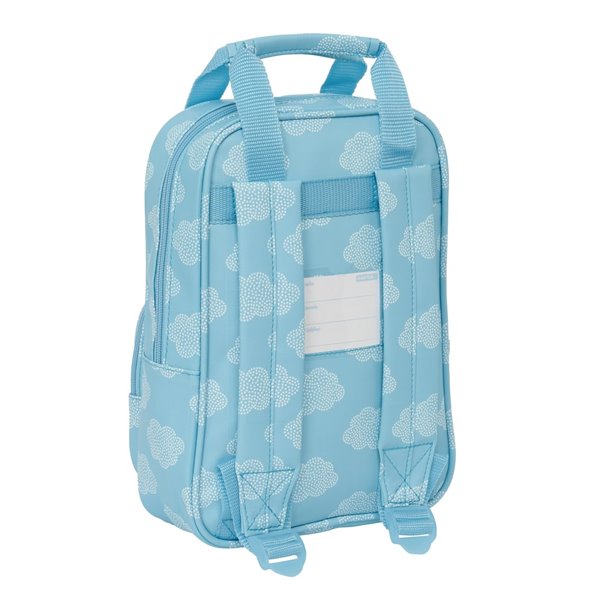 Mochila Infantil Con Asas Facil Limpieza Safta Preescolar "Nube"20 x 28 x 8 cm.