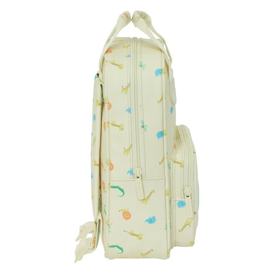 Mochila Infantil Con Asas Facil Limpieza Safta Preescolar "Selva"20 x 28 x 8 cm.