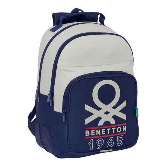 Mochila Doble Adaptable A Carro Benetton "Varsity"32 x 42 x 15 cm.