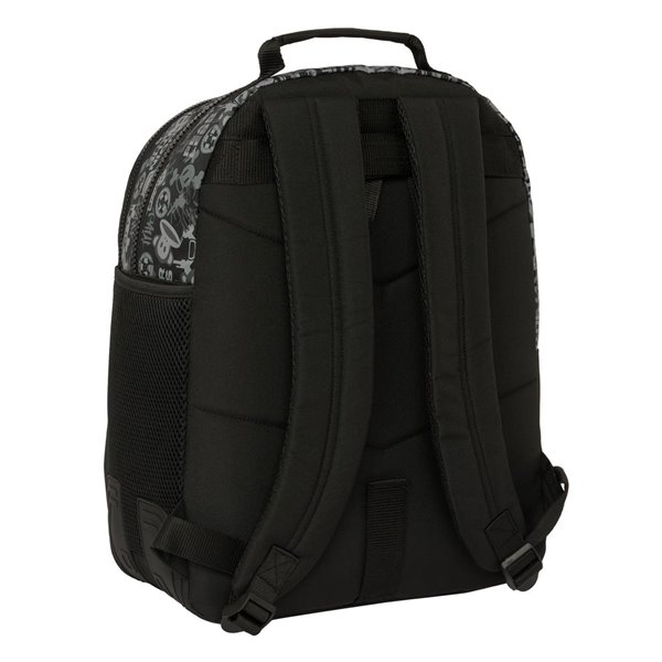 Mochila Doble Adaptable A Carro Paul Frank "Join The Fun"32 x 42 x 15 cm.