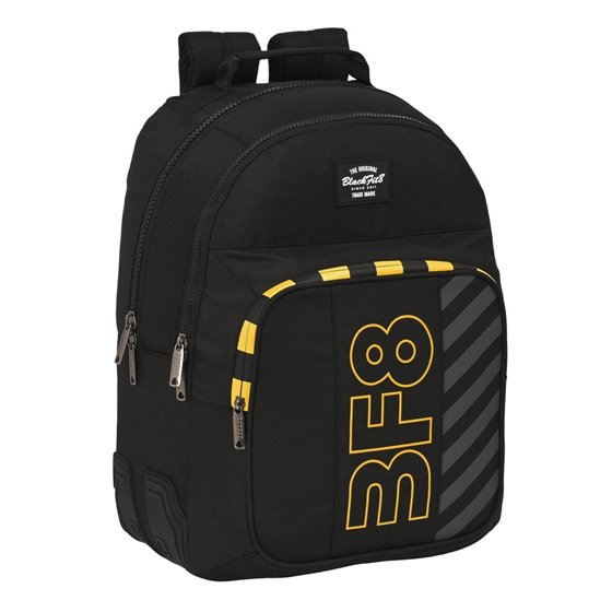 Mochila Doble Adaptable A Carro Reciclado Blackfit8 "Zone"32 x 42 x 15 cm.