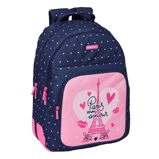 Mochila Doble Adaptable A Carro Safta "Paris"32 x 42 x 15 cm.