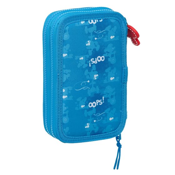 Plumier Doble Pequeño 28 Piezas Los Pitufos12,5 x 19,5 x 4 cm.