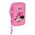Plumier Doble Pequeño 28 Piezas Minnie Mouse "Loving"12,5 x 19,5 x 4 cm.