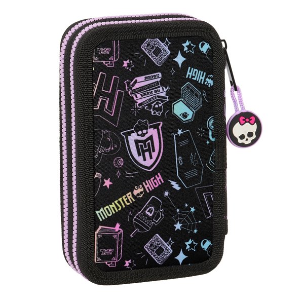 Plumier Doble Pequeño 28 Piezas Monster High12,5 x 19,5 x 4 cm.