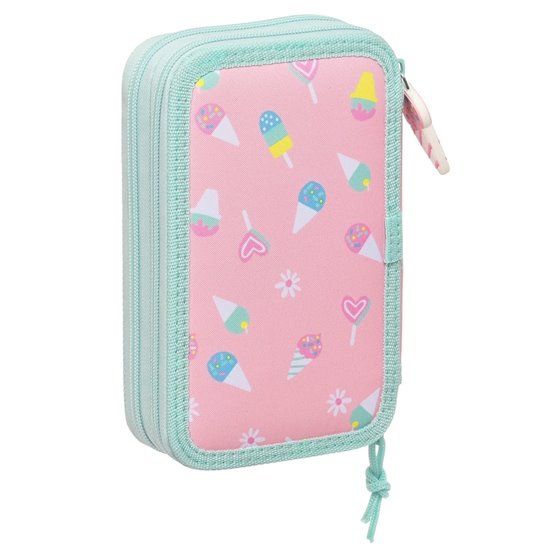 Plumier Doble Pequeño 28 Piezas Peppa Pig "Ice Cream"12,5 x 19,5 x 4 cm.