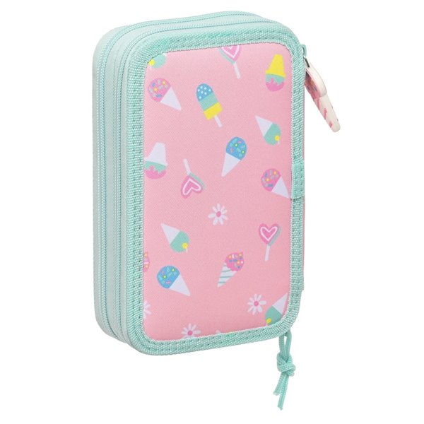 Plumier Doble Pequeño 28 Piezas Peppa Pig "Ice Cream"12,5 x 19,5 x 4 cm.