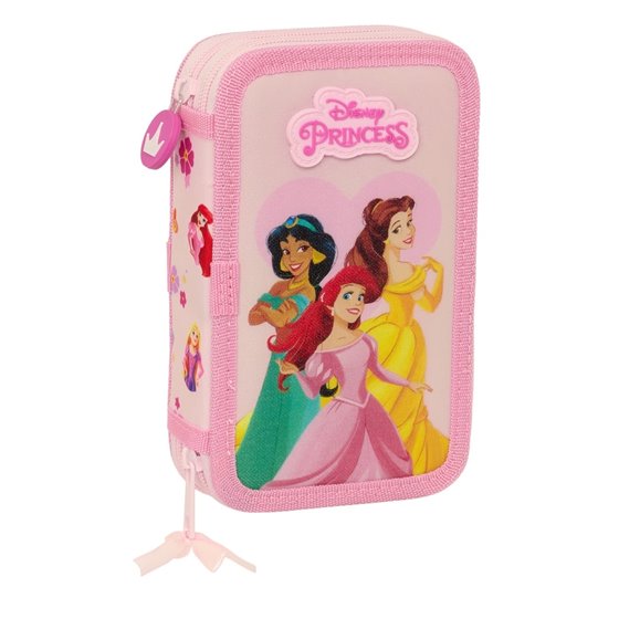 Plumier Doble Pequeño 28 Piezas Princesas Disney "Summer Adventures"12,5 x 19,5 x 4 cm.