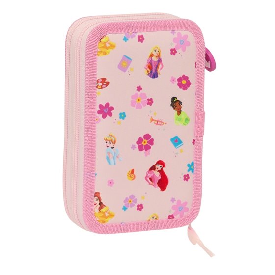 Plumier Doble Pequeño 28 Piezas Princesas Disney "Summer Adventures"12,5 x 19,5 x 4 cm.