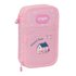 Plumier Doble Pequeño 28 Piezas Reciclado Glowlab Kids "Sweet Home"12,5 x 19,5 x 4 cm.
