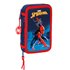 Plumier Doble Pequeño 28 Piezas Spider-Man "Neon"12,5 x 19,5 x 4 cm.