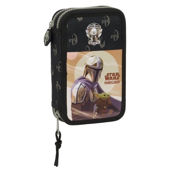 Plumier Doble Pequeño 28 Piezas The Mandalorian "This Is The Way"12,5 x 19,5 x 4 cm.