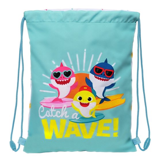 Saco Plano Junior Baby Shark "Surfing"26 x 34 cm.