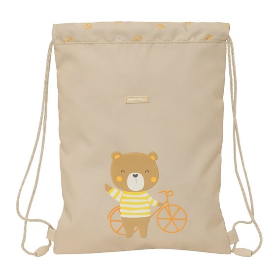 Saco Plano Junior Facil Limpieza Safta Preescolar "Osito"26 x 34 cm.