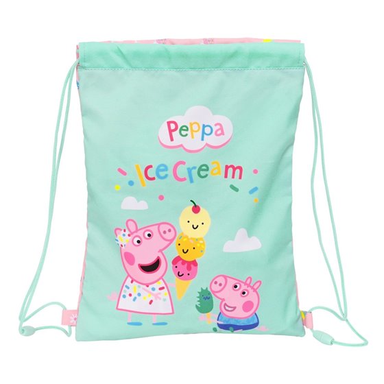 Saco Plano Junior Peppa Pig "Ice Cream"26 x 34 cm.