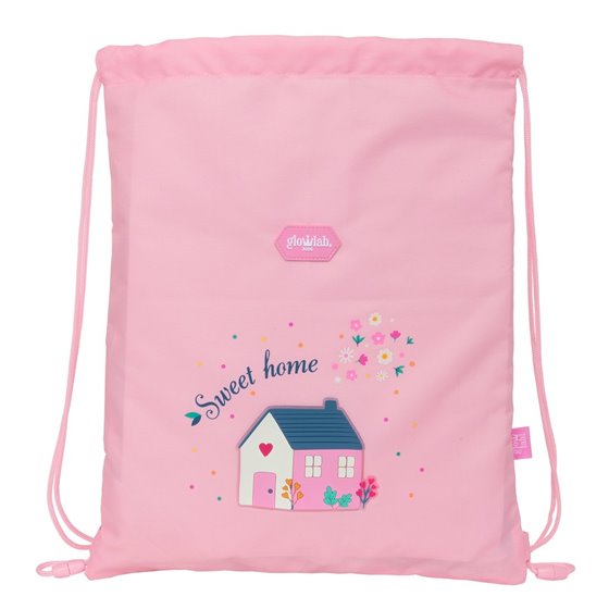 Saco Plano Junior Reciclado Glowlab Kids "Sweet Home"26 x 34 cm.