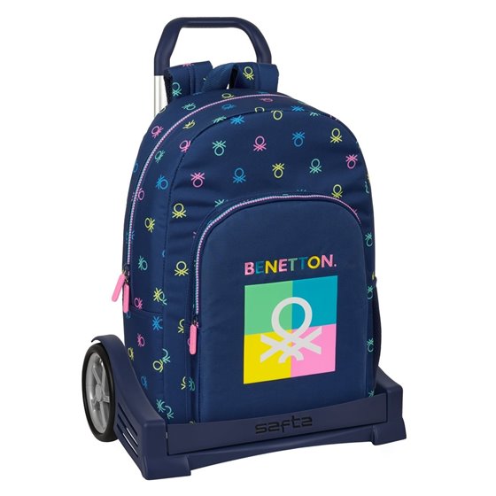 Mochila Con Carro Evolution Benetton "Cool"30 x 46 x 14 cm.