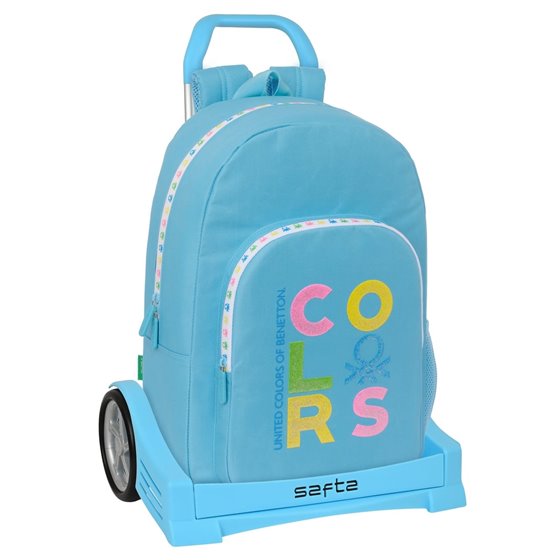 Mochila Con Carro Evolution Benetton "Spring"30 x 46 x 14 cm.