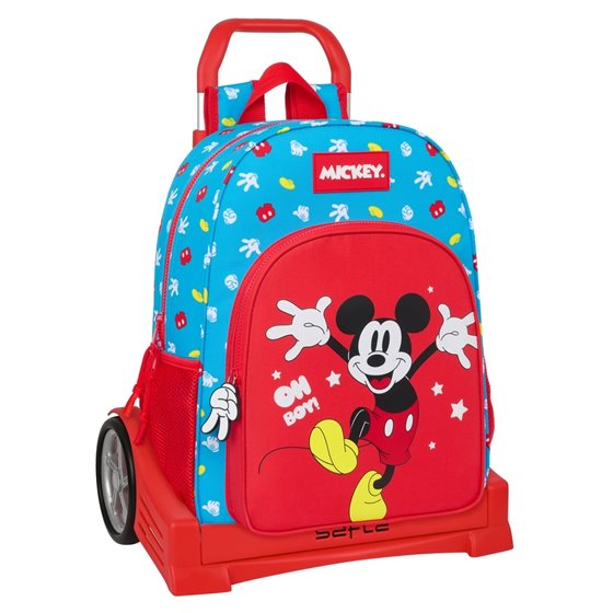 Mochila Mochila Con Carro Evolution Mickey Mouse "Fantastic"33 x 42 x 14 cm.