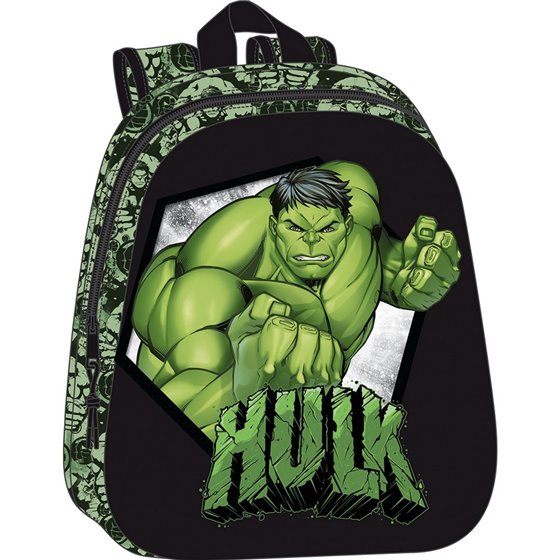 Mochila 3D Hulk27 x 33 x 10 cm.