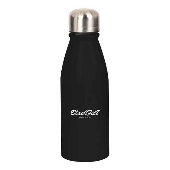 Botella Metalica 500Ml Blackfit8 Negra6 x 24 cm.