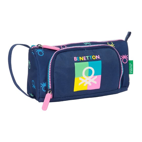 Portatodo Con Bolsillo Desplegable Lleno Benetton "Cool"20 x 11 x 8,5 cm.