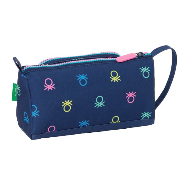 Portatodo Con Bolsillo Desplegable Lleno Benetton "Cool"20 x 11 x 8,5 cm.