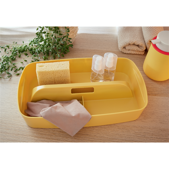 Bandeja Organizadora Leitz Mybox Cosy Con Asa, Pequeña Amarillo Cálido