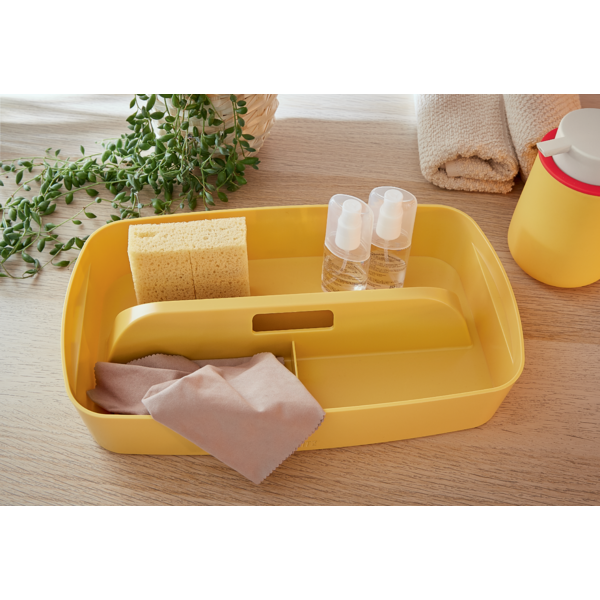 Bandeja Organizadora Leitz Mybox Cosy Con Asa, Pequeña Amarillo Cálido