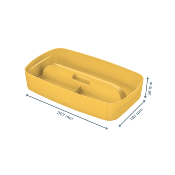 Bandeja Organizadora Leitz Mybox Cosy Con Asa, Pequeña Amarillo Cálido