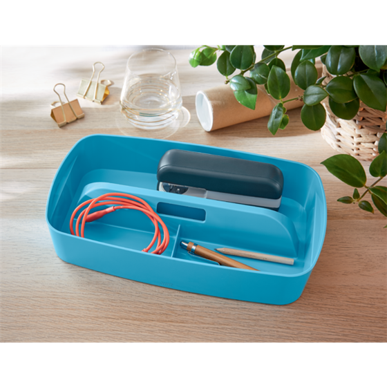 Bandeja Organizadora Leitz Mybox Cosy Con Asa, Pequeña Azul Calma