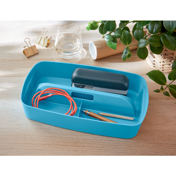 Bandeja Organizadora Leitz Mybox Cosy Con Asa, Pequeña Azul Calma