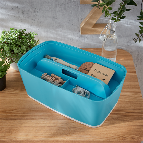 Bandeja Organizadora Leitz Mybox Cosy Con Asa, Pequeña Azul Calma