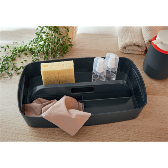 Bandeja Organizadora Leitz Mybox Cosy Con Asa, Pequeña Gris Terciopelo