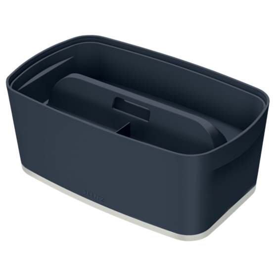 Bandeja Organizadora Leitz Mybox Cosy Con Asa, Pequeña Gris Terciopelo
