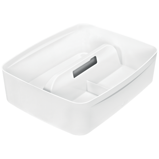 Bandeja Organizadora Leitz Mybox Grande Con Asa, Almacenamiento Blanco