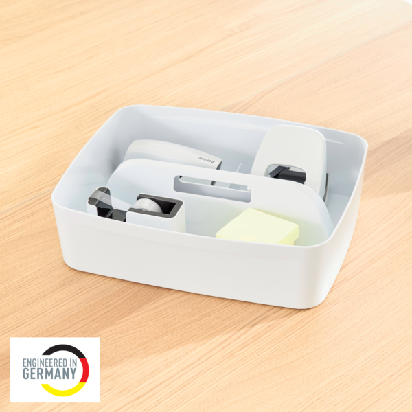 Bandeja Organizadora Leitz Mybox Grande Con Asa, Almacenamiento Blanco