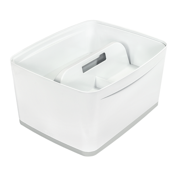 Bandeja Organizadora Leitz Mybox Grande Con Asa, Almacenamiento Blanco