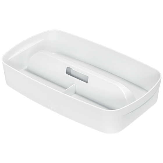 Bandeja Organizadora Leitz Mybox Pequeña Con Asa, Almacenamiento Blanco